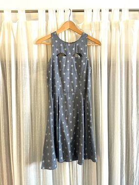 Nasty Gal Blue Star Cutout A-Line Sun Dress